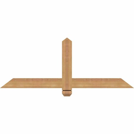 Ekena Millwork Eugene Smooth Timber Gable Bracket, Western Red Cedar, 48"W x 18"H x 1 1/2"D x 3 1/2"F, 9/12 Pitch GBW048X18X0204EUG00SWR